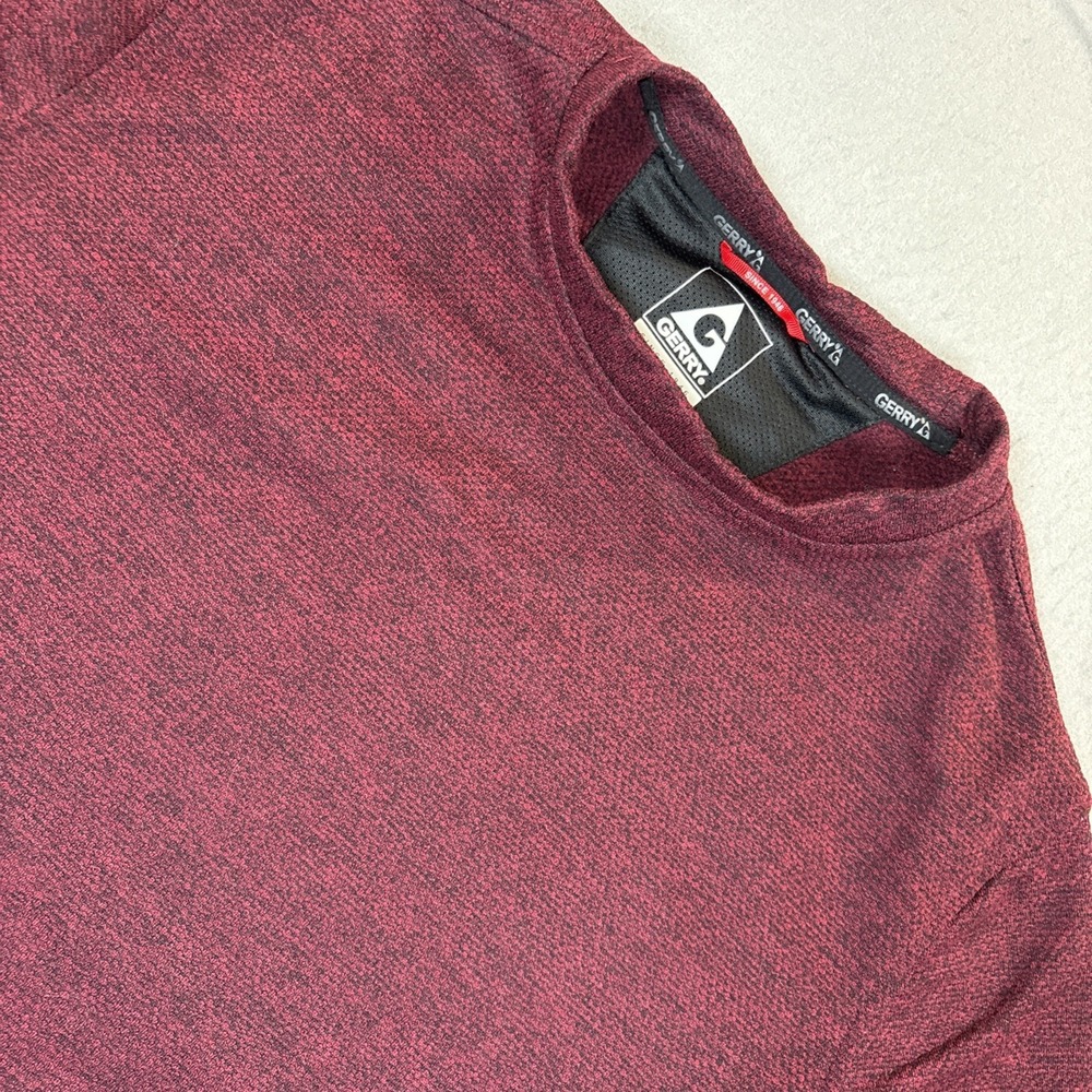 GERRY Thermal Long Sleeve Shirt Mens L Maroon Crewneck Insulated